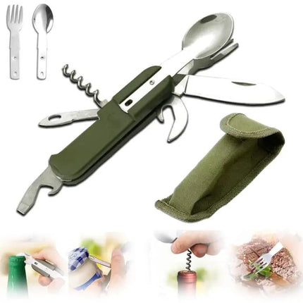 7-In-1 Outdoor Camping Folding Tableware Set For Travel
