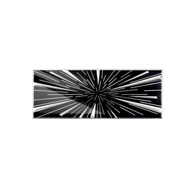 Sports Style Metal Tail Label Sticker for 2024 Tesla Model 3 and Y - black time tunnel plaid metal rear decal with subtle 3D effect