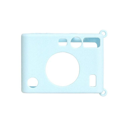 Durable Soft Silicone Protective Case for Fujifilm Instax Mini EVO in pastel blue, snug-fit camera cover protecting shell and buttons