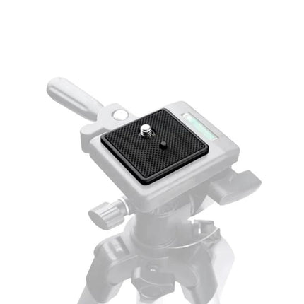 WeiFeng Quick Release Plate for Secure Camera Mounting on Tripods mounted on tripod head for fast camera swaps and secure attachment