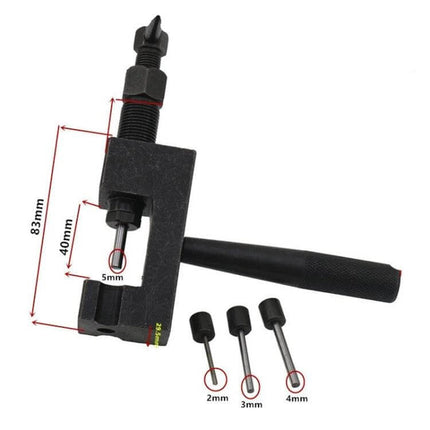 Universal Chain Removal Tool Set For Motorcycle And Bicycle Repair 14 Piece - carbon steel chain breaker and riveting kit with storage box