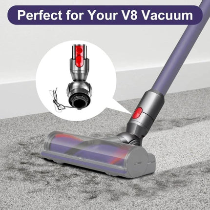 Dyson V8 V10 Direct Drive Head Elbow Connector with Wheels replacement part for smoother maneuverability and easy gliding under furniture