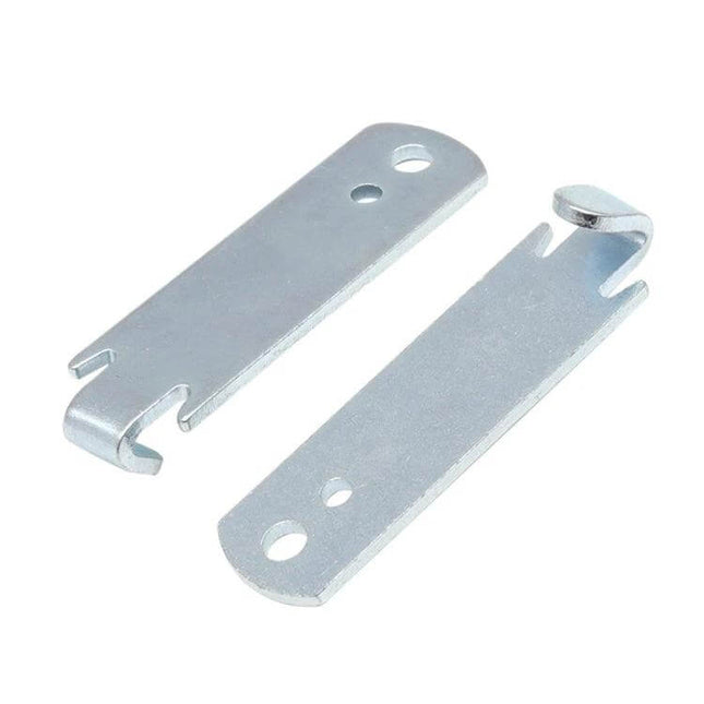 Wire Twister T-Post Clamp Fence Winder, 2 Pack For Easy Fencing galvanized steel two-pack shown on white background