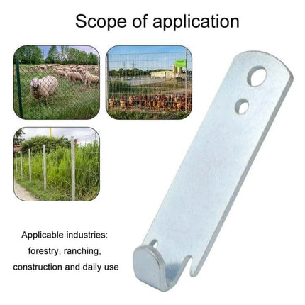 Wire Twister T-Post Clamp Fence Winder, 2 Pack For Easy Fencing - galvanized steel T-post wire winder, 84x24mm, applications: ranching, forestry, fencing