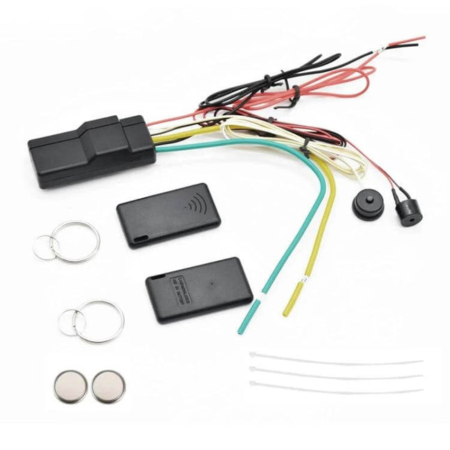 Nengkee Car Smart Lock for Vehicle Anti-Theft Protection - 12V RFID key card kit with wiring harness and sensors