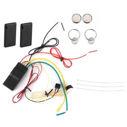 Nengkee Car Smart Lock for Vehicle Anti-Theft Protection wired kit with sensors keycards keyrings and wiring harness