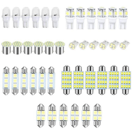 Car Interior Reading LED Light Set, 42-Piece For Cabin Lighting - assorted COB ultra-wide bulbs for map lights, vanity mirror, glove box, door pockets, ceiling