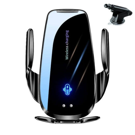 Q96 Car Wireless Charging Phone Mount With Suction Cup black automatic clamping Qi wireless charger mounted on car windshield