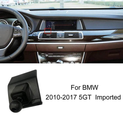 BMW Car Air Outlet Phone Holder Snap On Dashboard Mount installed on BMW dashboard vent for hands-free navigation and calling