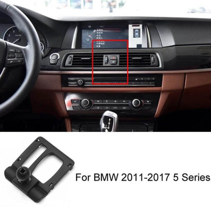BMW Car Air Outlet Phone Holder Snap On Dashboard Mount in BMW 5 Series dashboard air vent, secure snap-on phone holder for navigation and hands-free use