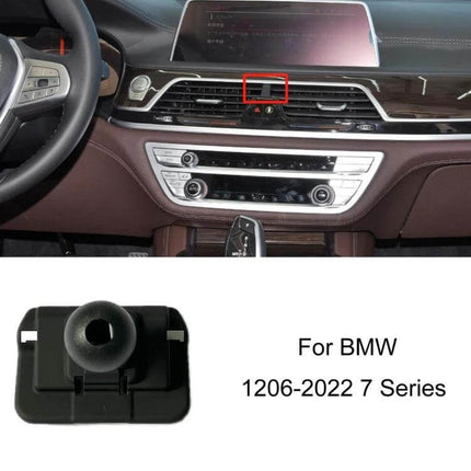 BMW Car Air Outlet Phone Holder Snap On Dashboard Mount installed on BMW 7 Series dashboard air vent for secure hands‑free phone use