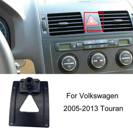 VW Air Outlet Phone Holder Base For Dashboard In Car mounted on Volkswagen Touran dashboard air vent for hands-free phone navigation
