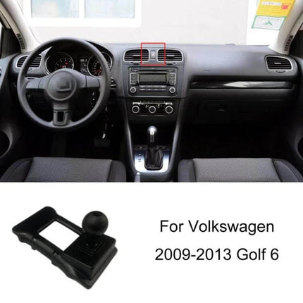 VW Air Outlet Phone Holder Base For Dashboard In Car mounted on Volkswagen Golf 6 2009-2013 dashboard air vent, compact snap-on phone mount