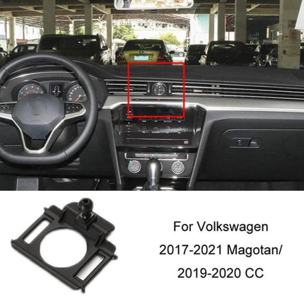 VW Air Outlet Phone Holder Base For Dashboard In Car - compact snap-on dashboard mount for Volkswagen Magotan/CC, durable plastic, low-profile fit