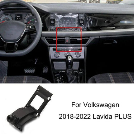 VW Air Outlet Phone Holder Base For Dashboard In Car - compact snap-on dashboard mount for Volkswagen Lavida PLUS 2018-2022, durable plastic, vents-friendly