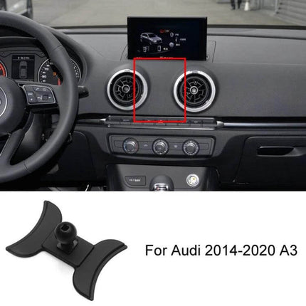 Audi Dashboard Phone Holder Mount For Left Hand Drive Cars - compact dashboard/vent phone mount for Audi A3 2014-2020, keeps phone visible without blocking vents