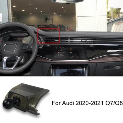 Audi Dashboard Phone Holder Mount For Left Hand Drive Cars - dashboard and vent mounting demo in Audi Q7/Q8 interior