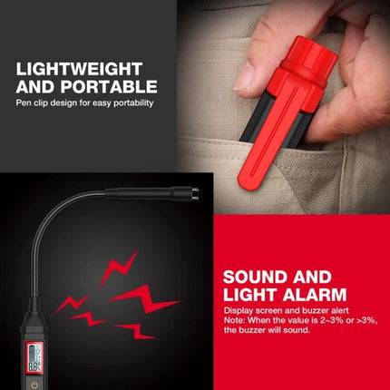 Use HABOTEST Pen for Checking Moisture in Motorcycle Brake Fluids - lightweight portable pen with clip, flexible probe, sound and light alarm for fluid checks