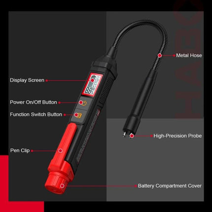 Use HABOTEST Pen for Checking Moisture in Motorcycle Brake Fluids - flexible pen with display, probe, metal hose for on-the-go brake fluid moisture checks