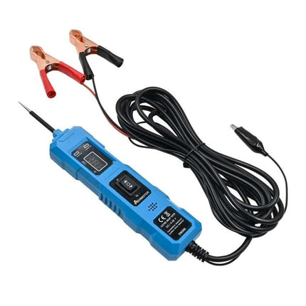 Handy Circuit Tester for Daily Vehicle Maintenance - blue handheld auto wiring tester with clamps and long cable for battery and short circuit checks