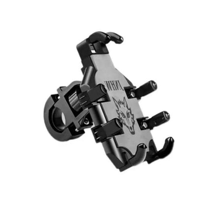 Phone Mount Eight Claw for Motorcycle Handlebar Easy One Hand Access black ABS phone holder with adjustable back screw and eight-claw secure grip