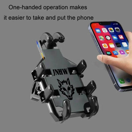 Phone Mount Eight Claw for Motorcycle Handlebar Easy One Hand Access - ABS eight‑claw phone holder for 4.7–7.2" phones, one‑hand operation, secure grip