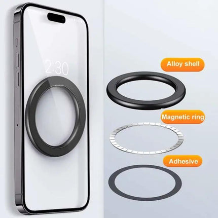 Magnetic Wall Mount Zinc Alloy Car Phone Holder Mobile Phone Magnetic Ring, Zinc Alloy Magnetic