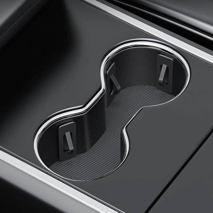 Car Cup Holder Fixed Limiter 3 Piece Set Non Rattle installed in car center console to prevent cup movement and reduce rattling