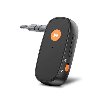 2-In-1 Car Bluetooth Receiver Transmitter For Hands-Free Calls wired AUX dongle with play button and TX RX switch