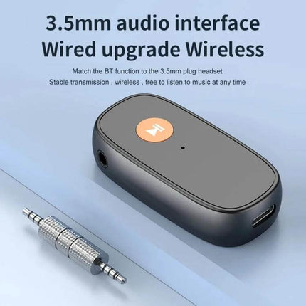 2-In-1 Car Bluetooth Receiver Transmitter For Hands-Free Calls compact 3.5mm AUX adapter for hands-free calling and music streaming in vehicles