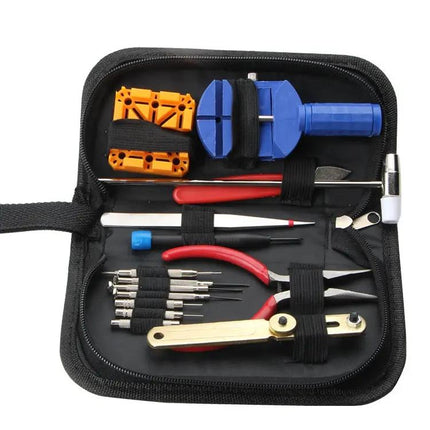 16-In-1 Watch Repair Kit With Pouch Cloth Bag Tools | Syndmart