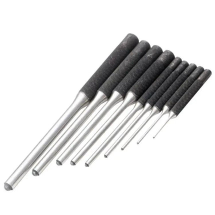 9-Piece Roll Pin Punch Set Heavy Duty HSS With Hammer | Syndmart
