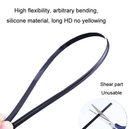Car Hidden Acrylic RGB LED Ambient Light Strip For Interior Mood flexible silicone strip demo showing bendability and no-yellowing, dashboard/footwell use
