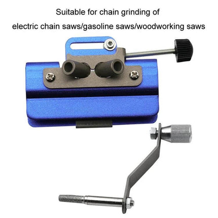 Portable Handheld Chain Saw Sharpener, Three-Head Grinding compact aluminum alloy handheld chain sharpener with three emery grinding heads
