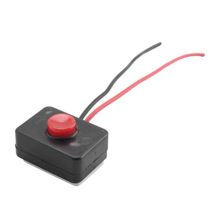 Car Horn Switch Button For Vehicle Use Small On Off Button Four Pack - compact red push-button with red and black wires, ABS flame-retardant housing