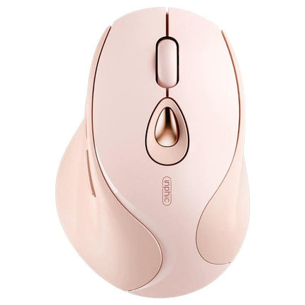 Inphic Rechargeable Wireless Mouse for Office and Gaming in soft pink, ergonomic low-noise design with adjustable DPI and Bluetooth/wireless connectivity