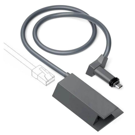 Ethernet GEN2 RJ45 Adapter for Versatile Device Connectivity — gray cable and adapter for stable wired network connections during travel or remote work