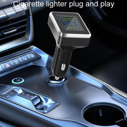 Essential Tire Pressure Monitor for Daily Driving and Road Trips - cigarette lighter plug-in with digital display showing real-time tire pressure and temperature alerts