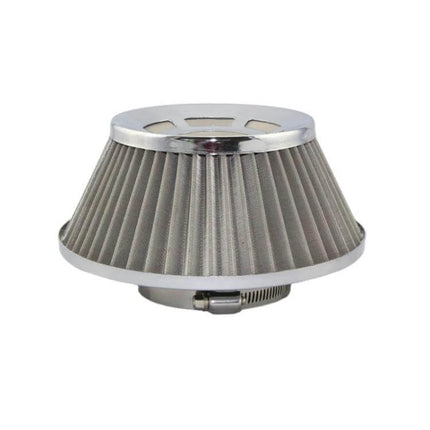 Car Air Filter High Flow Mushroom-Head Intake Cartridge Small - washable stainless steel core intake filter with rubber seal, universal clamp mount