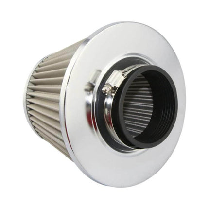 Car Air Filter High Flow Mushroom-Head Intake Cartridge Small - washable universal stainless steel core with rubber seal