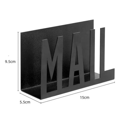 Home Office Metal Mail Envelope Sorting Desktop Organizer Matte Black