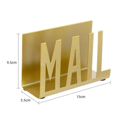 Home Office Metal Mail Envelope Sorting Desktop Organizer Matte Black