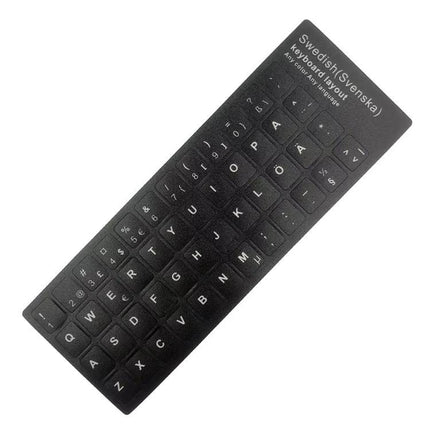 Laptop Keyboard Stickers for Ukrainian, Turkish, and More Languages - black Swedish layout laptop keyboard sticker set