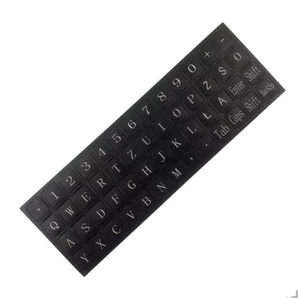 Laptop Keyboard Stickers for Ukrainian, Turkish, and More Languages - black laptop keyboard language sticker set