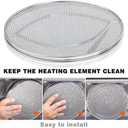 Double Layer Splatter Shield Splash Guard For Home Cooking - 7.67in stainless mesh shield for stovetop, air fryer accessories, keeps heating element clean