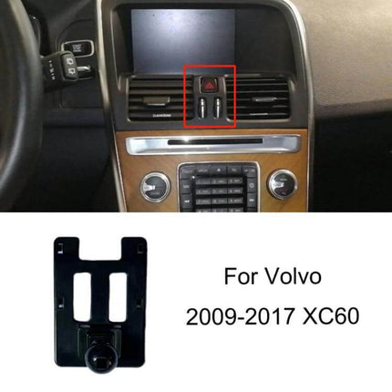 Volvo Car Dashboard Phone Mount For Navigation Bracket installed on Volvo XC60 dashboard air vent, durable plastic buckle mount for stable navigation