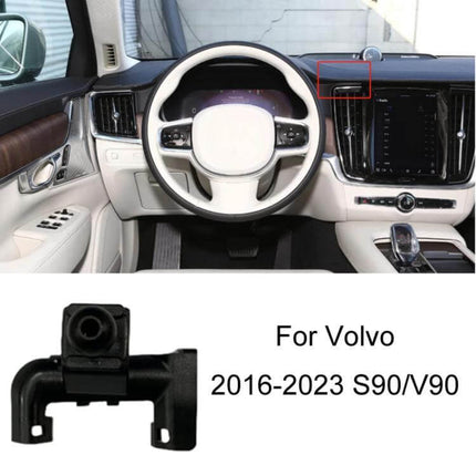 Volvo Car Dashboard Phone Mount For Navigation Bracket installed on Volvo S90/V90 dashboard to securely hold smartphone for navigation