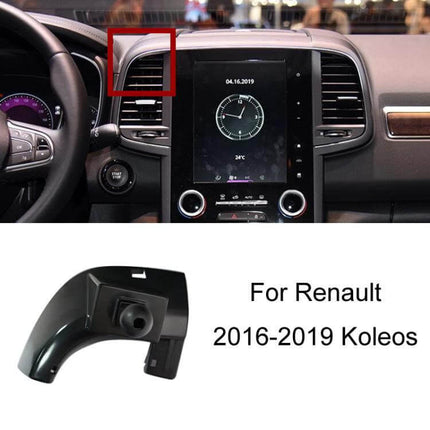 Renault Koleos Dash Phone Mount for Easy Access clip-on dashboard and air outlet install preserves card position minimizes wobble