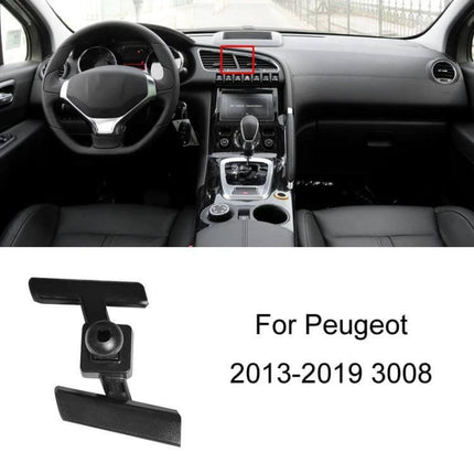 Peugeot Car Phone Holder Mount Dashboard Or Air Outlet Clip securely clipped to Peugeot 3008 dashboard or air vent for hands-free navigation