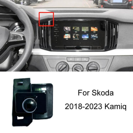 Skoda Dashboard Phone Mount For Navigation Clip On - clip-on dashboard phone holder for Skoda Kamiq 2018-2023, 360° ball head, stable 16.72mm base